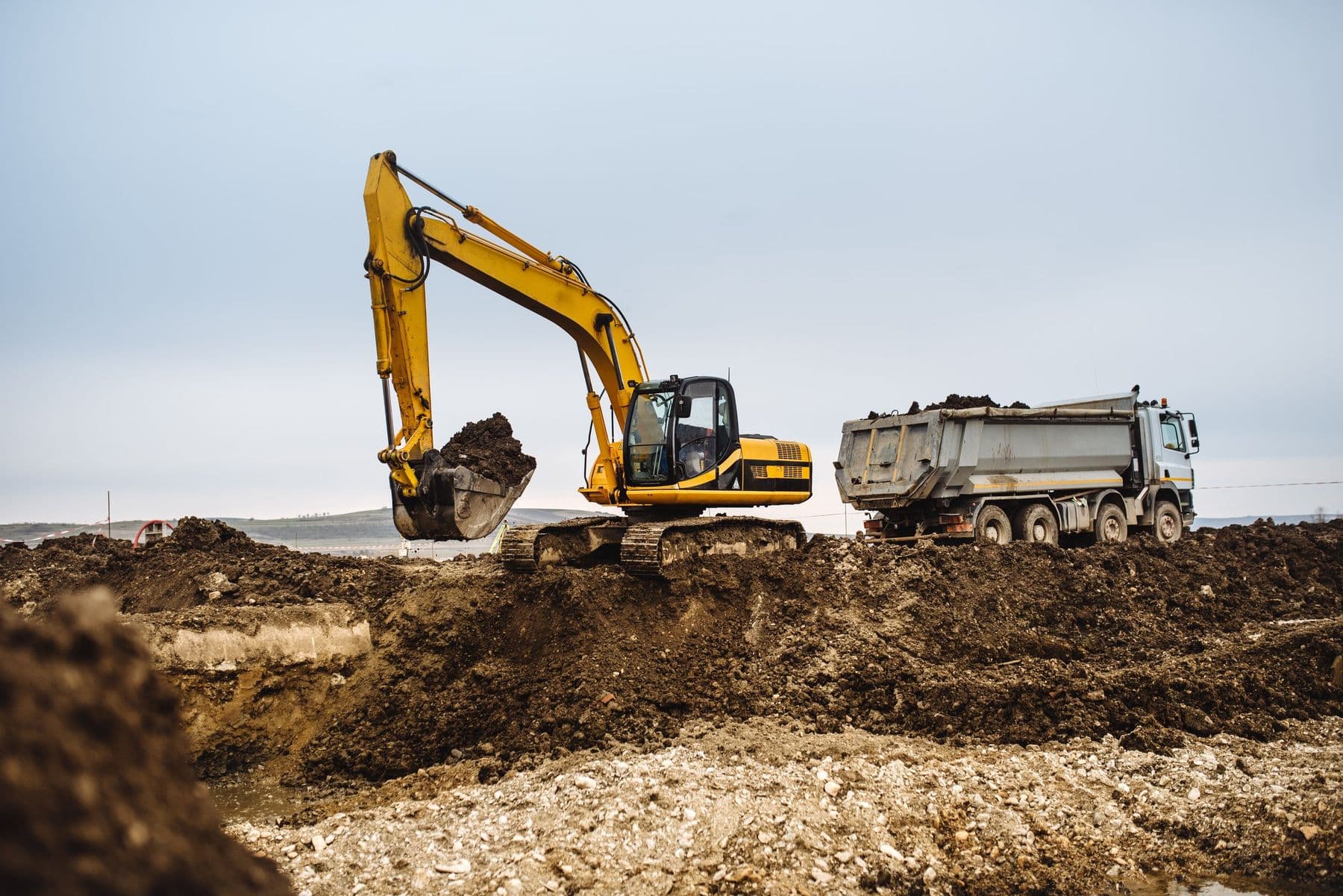 Rock Loading job site in East Texas